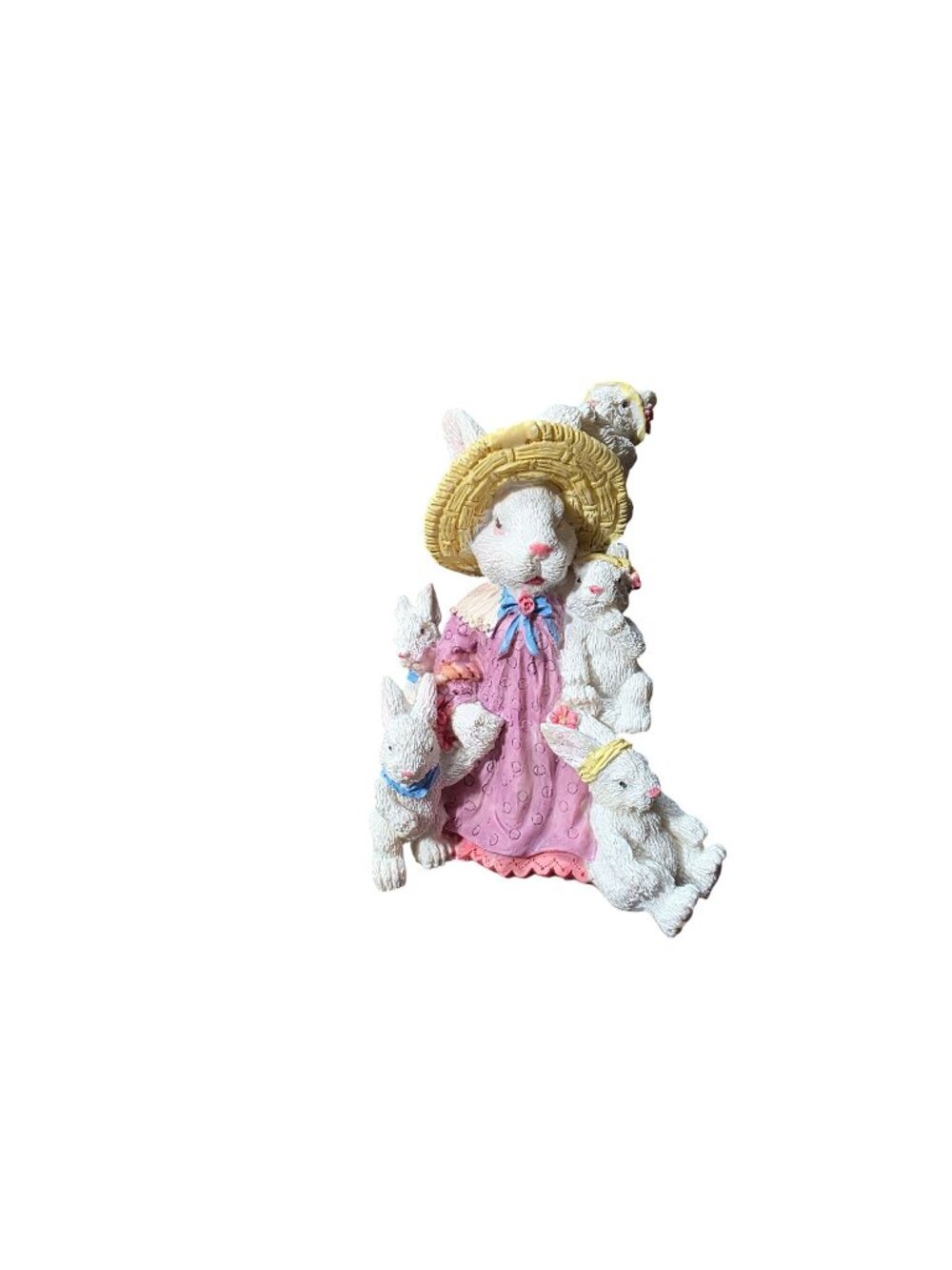 Momma Bunny Rabbit Figurine Tabletop Decor